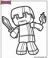 Minecraft Herobrine Coloring Pages Printable Drawing Print Color Dessin Getdrawings Info sketch template
