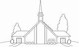 Lds Clipart Church Coloring House Meeting Chapel Building Pages Christ Mormon Clip Cliparts Drawing Buildings Jesus Color Kids Primary Landscaping sketch template