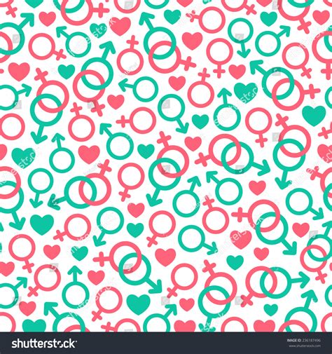 gender seamless pattern background vector illustration symbols of sex man and woman signs