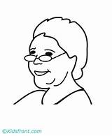 Grandmother Coloring Pages Printable Kids sketch template