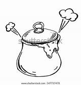 Boiling Water Drawing Colouring Pot Pages Template Pan Coloring sketch template