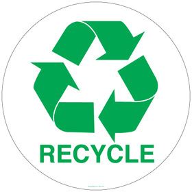 circle recycling symbol sticker
