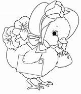 Easter Coloring Pages Chicken Cute Simple Activities Getdrawings Popular sketch template