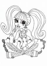 Monster Coloring High Pages Draculaura Printable Print Dolls Sheet Colouring Color Sheets Kids Popular Outs Girls Ghoulia sketch template