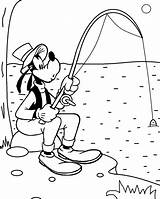 Fishing Coloring Pages Goofy Kids sketch template