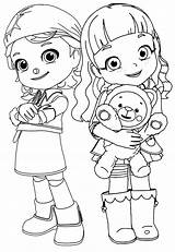 Ruby Coloring Choco Rainbow Pages Gina Bear Beloved Teddy Lovely Little Girls sketch template