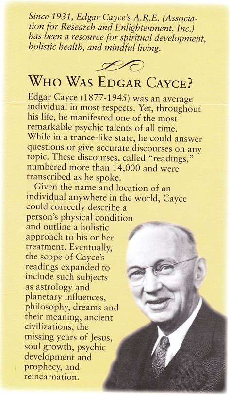 edgar cayce  father  wholistic medicine  american psychic