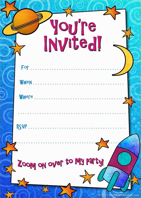 printable birthday invitation templates   printable pusheen