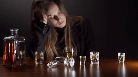 drunk woman  alcohol addiction suffering stock footage sbv  storyblocks