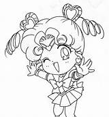 Chibi Sailor Coloring sketch template