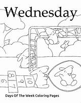 Coloring Pages Wednesday Week Wacky Days Color Getcolorings Printable Getdrawings Popular sketch template