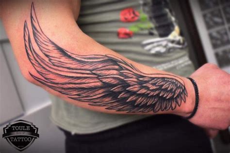 Wing Arm Tattoo Angel Wings Tattoo Forearm Wing Tattoo Men Angel