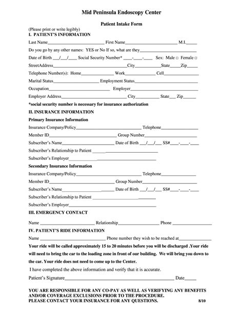Peninsula Endoscopy Fill Out And Sign Printable Pdf Template Signnow