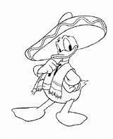 Coloring Mexican Donald Pages Duck Kids Fiesta Mexico Colouring Print Coloringhome Comments Popular sketch template