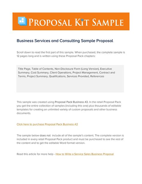consulting proposal templates  templatelab
