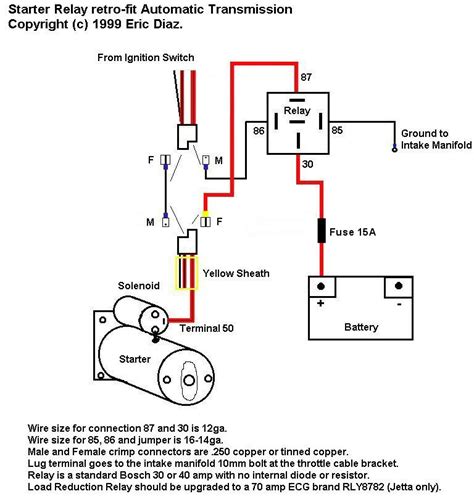 connect starter relay wiring diagram  schematics
