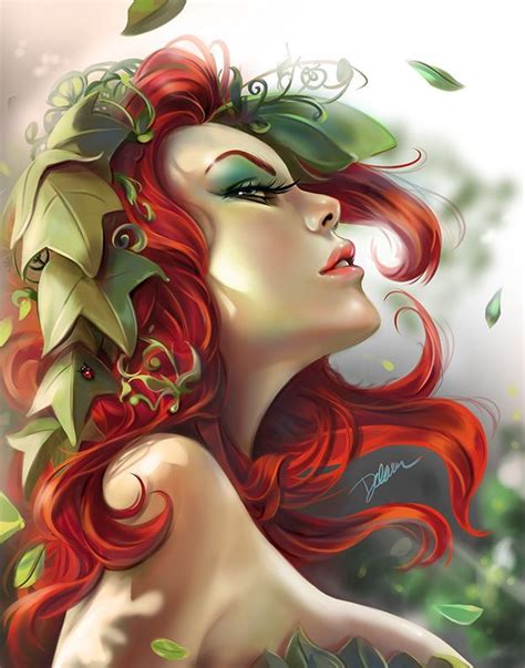 Poison Ivy Pinup Portrait Fanart By Cris Delara Portrait 2d