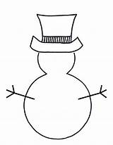 Snowman Template Christmas Outline Crafts Clipart Kids Preschool Craft Printable Simple Winter Snow Drawing Blank Clip Cliparts Man Coloring Templates sketch template