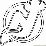 Devils Coloring Jersey Logo Pages Nhl Coloringpages101 sketch template