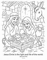 Jesus Nativity sketch template