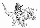 Coloring Fett Triceratops Boba Riding Pages Dinosaur Wars Star Drawing Draw Neill Appreciation Book Comments sketch template