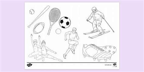 printable sports colouring page colouring sheets