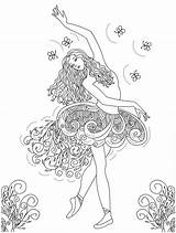 Coloring Ballet Pages Printable Kids sketch template