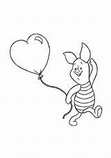 Winnie Kleurplaat Knorretje Hartjes Poeh Pooh Kleurplaten Ballonnen Beertje Piglet Tekenen Tekeningen Luftballon Winni Spelletje Malvorlagen Figuren Downloaden Honing Coronary sketch template