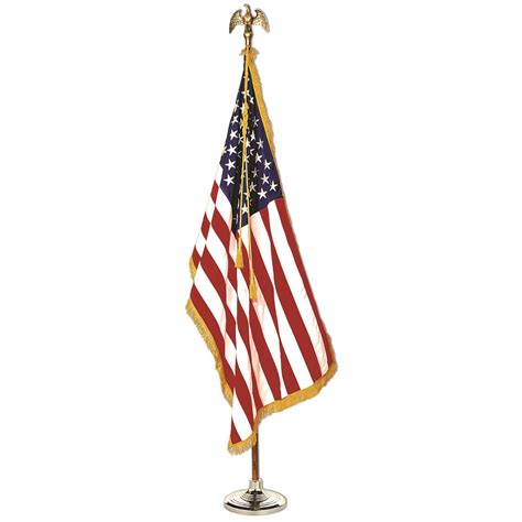 ft united states flag flagpole set wensign stand