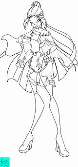 Winx Coloring Pages Mythix Club Bloomix Template Deviantart sketch template