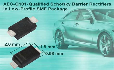 compact vishay smd schottky barrier rectifiers ideal  automotive