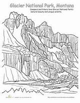 Coloring National Park Glacier Joshua Tree Pages Worksheets Designlooter Rocky Mountains Grade First 88kb 305px 29kb 389px sketch template