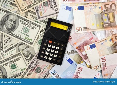 wisselkoers stock foto image  euro zwart bankwezen