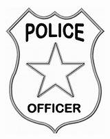 Police Badge Clipart Officer Outline Kid Clipartix sketch template