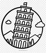 Tower Colorear Para Pisa Coloring Leaning Inclinada Torre sketch template