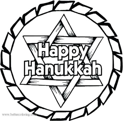 hanukkah symbol coloring pages  printable coloring pages