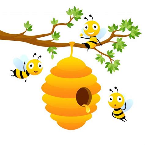 Bee Characters Vector Cartoon Mascot De Premium Vector Freepik