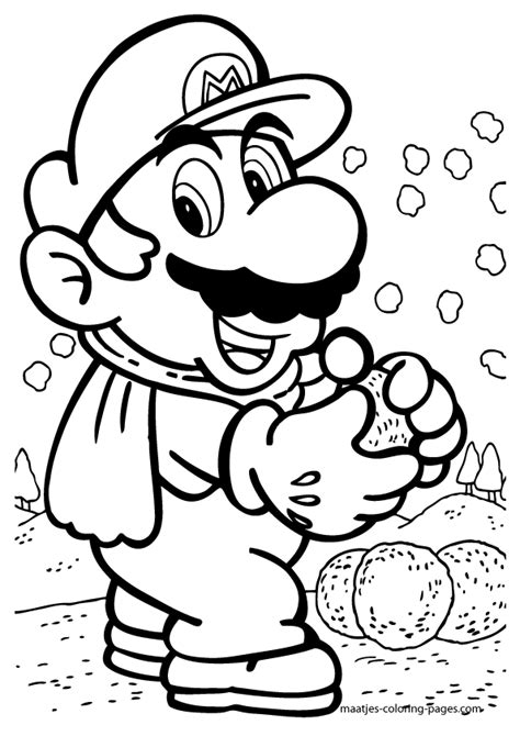 mario christmas coloring sheets coloring pages