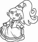 Dora Coloriage Princesse Wecoloringpage Ashton Primanyc sketch template