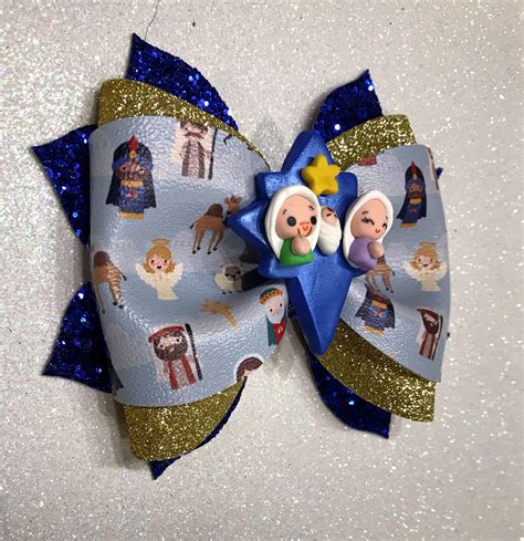nativity hair bow  girl christmas nativity headband  etsy