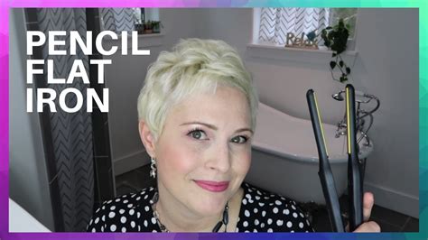 Getting Volume With A Pencil Flat Iron Pixie Cut Style