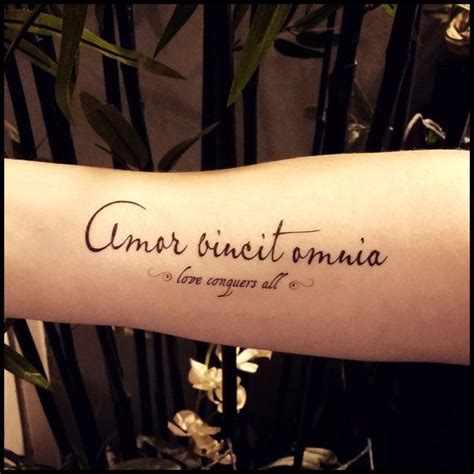 love conquers all tattoo quote temporary by