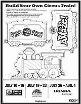 Circus Train Pages Coloring Ringling Template Bros Wagon Clown sketch template