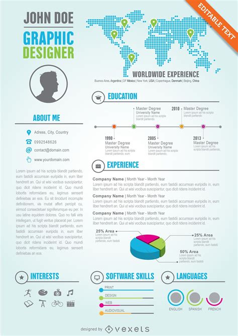 graphic designer resume template png