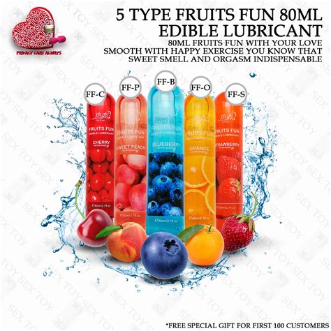 5 Type Fruits Fun 80ml Edeble Lubricant 】anal Sex Lubricant Water Based