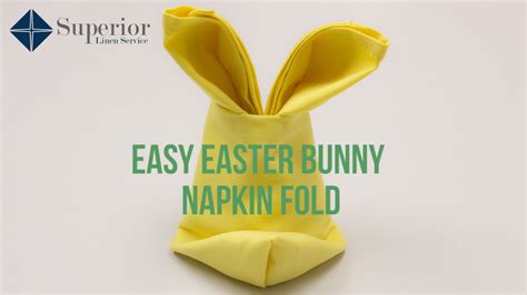 easy easter bunny napkin fold youtube