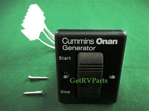 onan cummins   rv generator remote start switch panel