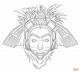 Mask Coloring Native American Eagle Pages Printable African Drawing Masks Indian Totem Tiki Designs Supercoloring Color Printables Mandala Pole Sketch sketch template