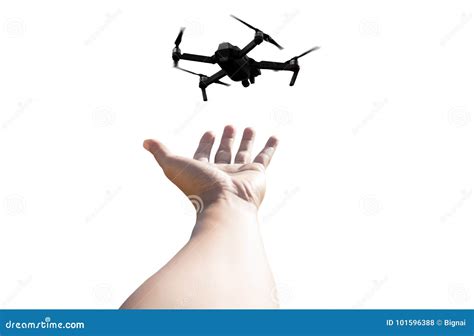 hand  quadcopter drone stock photo image  aircraft