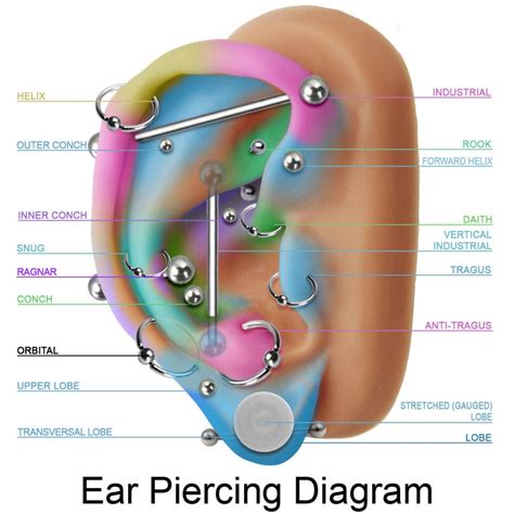 Пирсинг хеликса англ Helix Piercing Прокол в завитке